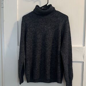 Gray Blue Turtleneck Sweater